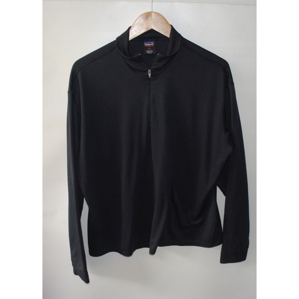 Patagonia Capilene Midweight 1/4 Zip Men's XL Black Baselayer Pullover